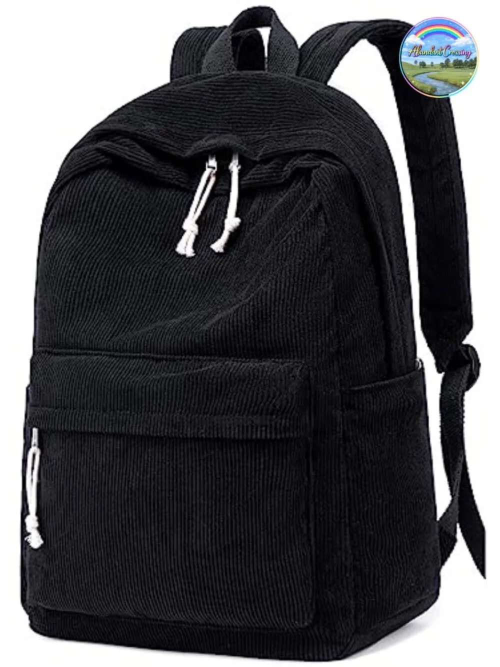 Large Corduroy Laptop Backpack for Women 15.6 inch Book bag